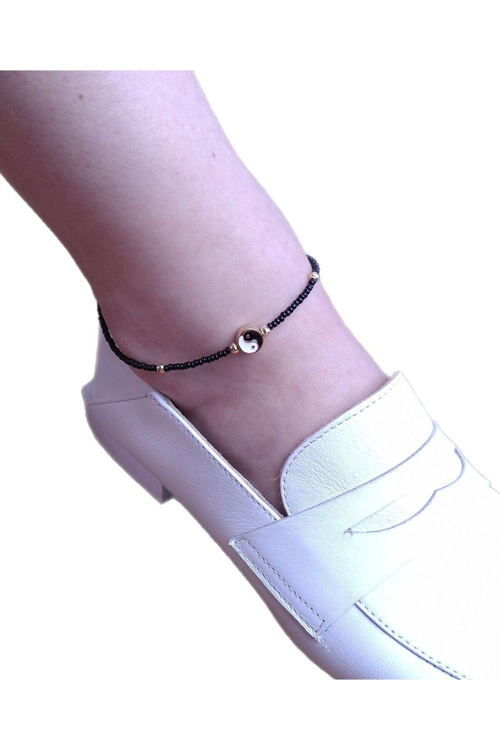 Siyah Boncuklu Ying Yang Model Halhal