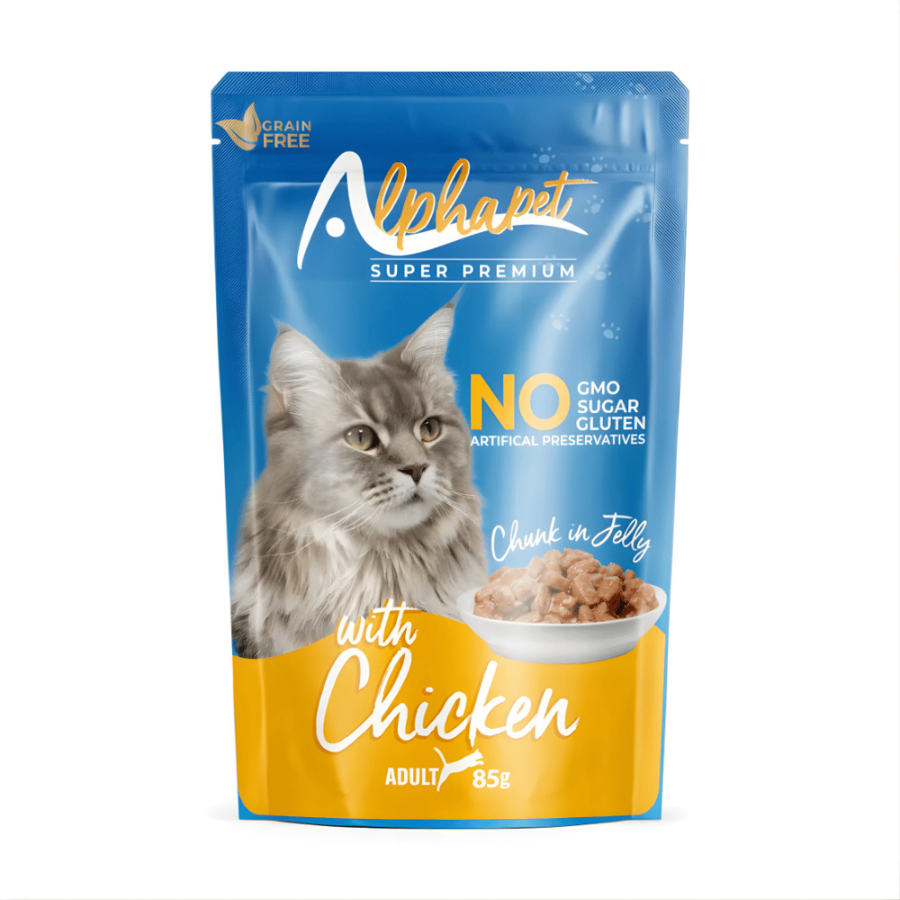 Alphapet Jöle İçinde Parça Tavuklu Yetişkin Kedi Konservesi 85gr