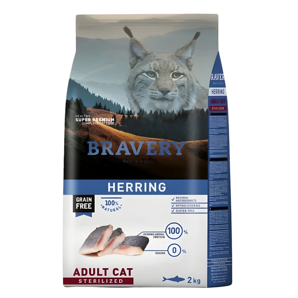 Bravery Tahılsız Ringa Balıklı Kısırlaştırılmış Kedi Maması 2kg