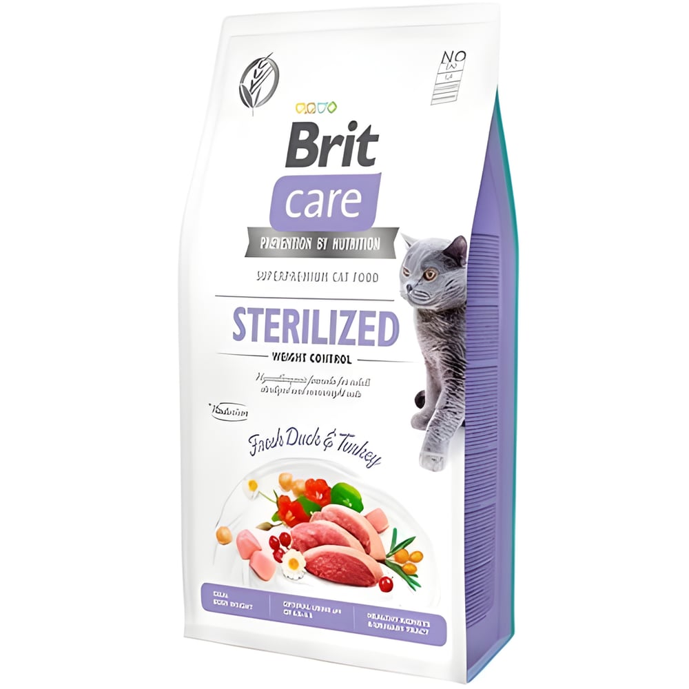 Brit Care Tahılsız Sterilised Light Ördekli Hindili Kedi Maması 2kg