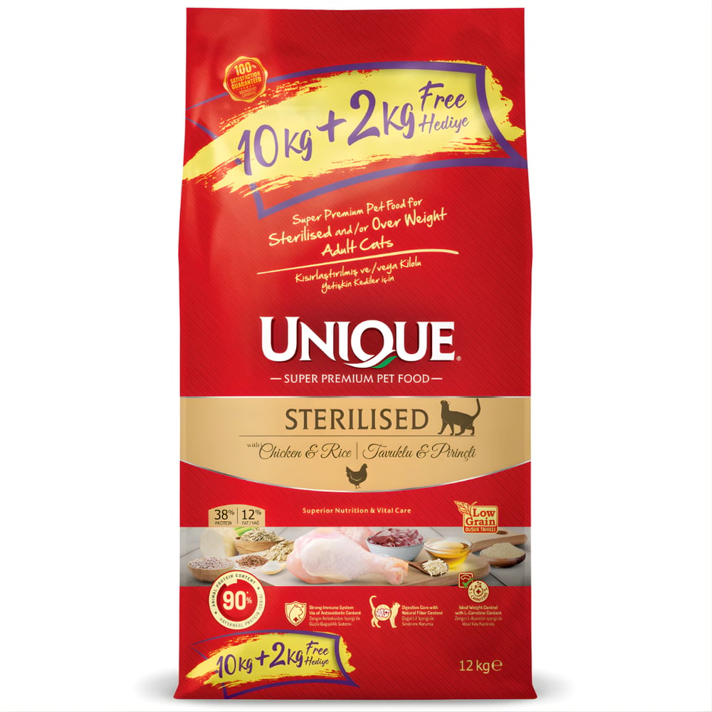 Unique Kısırlaştırılmış Kedi Maması Tavuklu 7 kg
