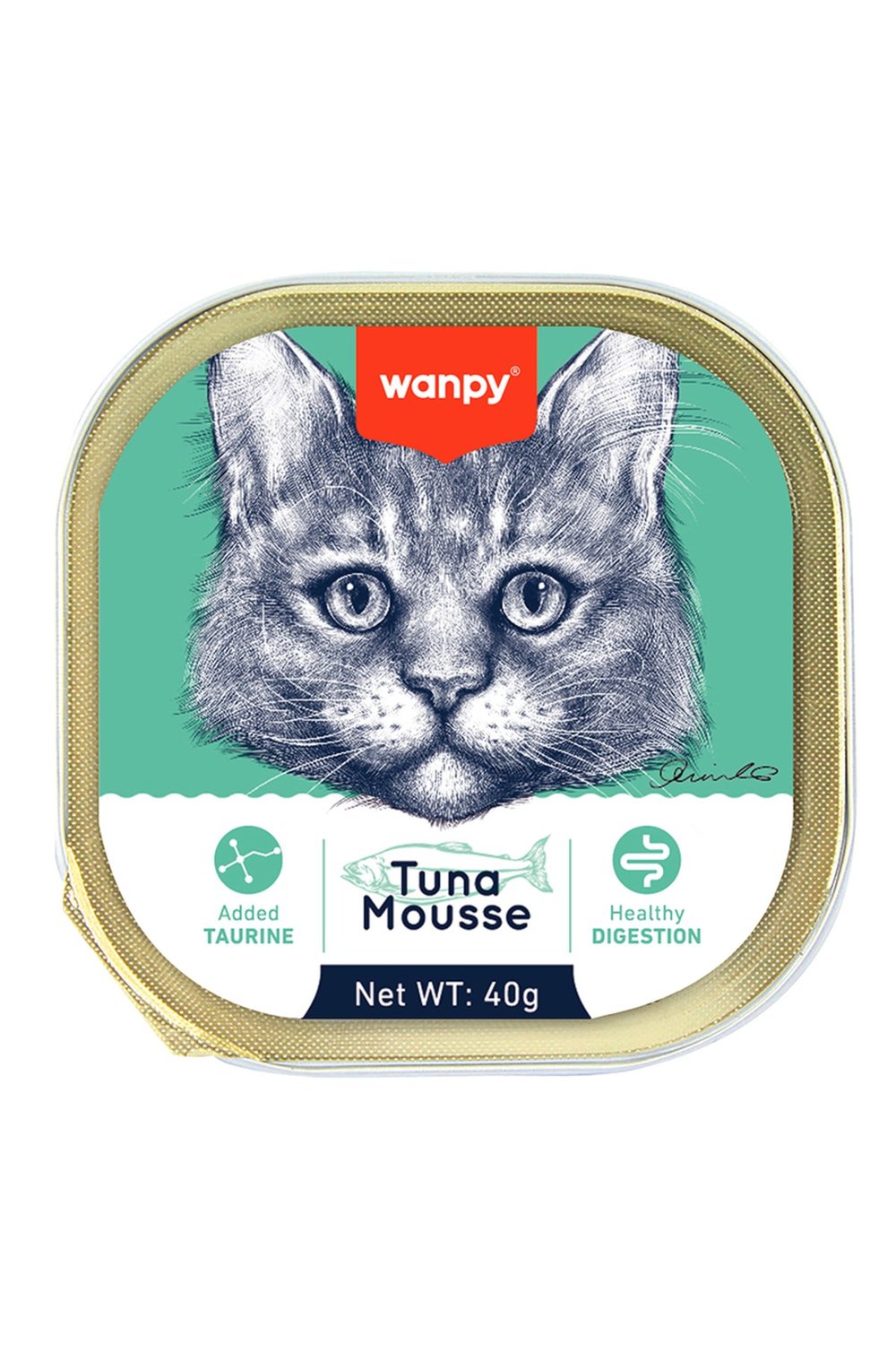Wanpy Kedi 40g 6'lı Ton Balıklı Alutray Yaş Mama