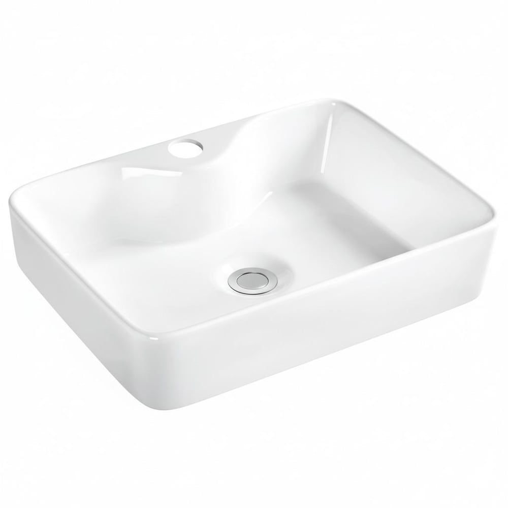 Arvitsa Dikdörtgen Batarya Delikli Çanak Lavabo 48x37 Cm