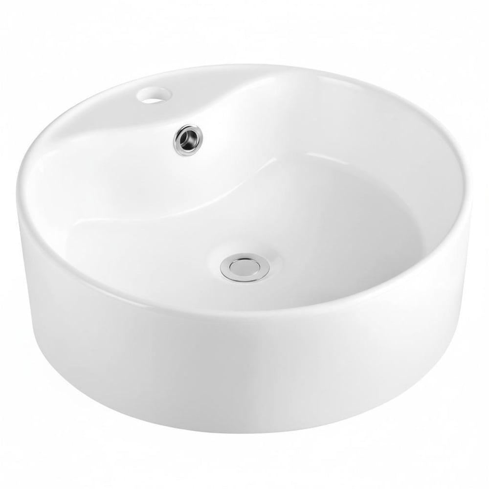 Arvitsa Yuvarlak Çanak Lavabo Batarya Delikli Ø46 Cm