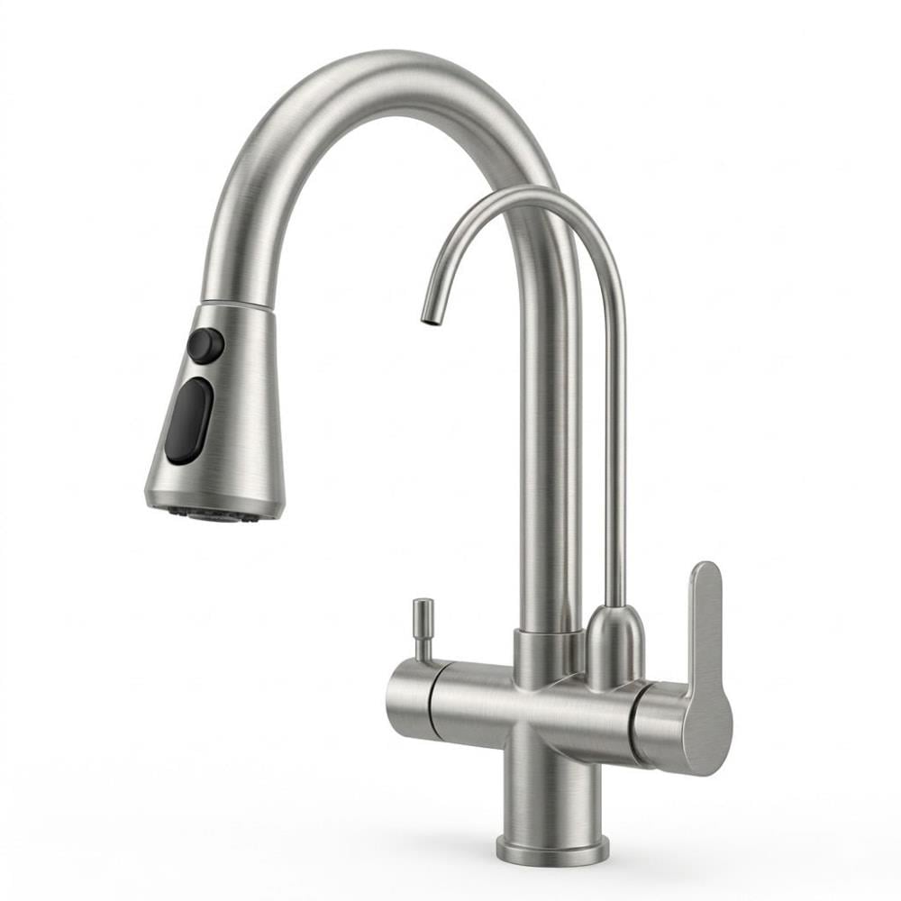 FLEKO Dual Arıtmalı Spiralli Eviye Bataryası İnox
