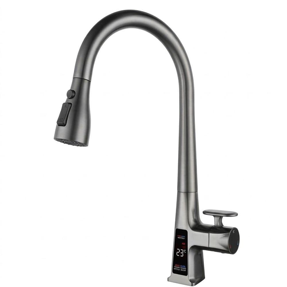 FLEKO Light Göstergeli Eviye Bataryası Krom
