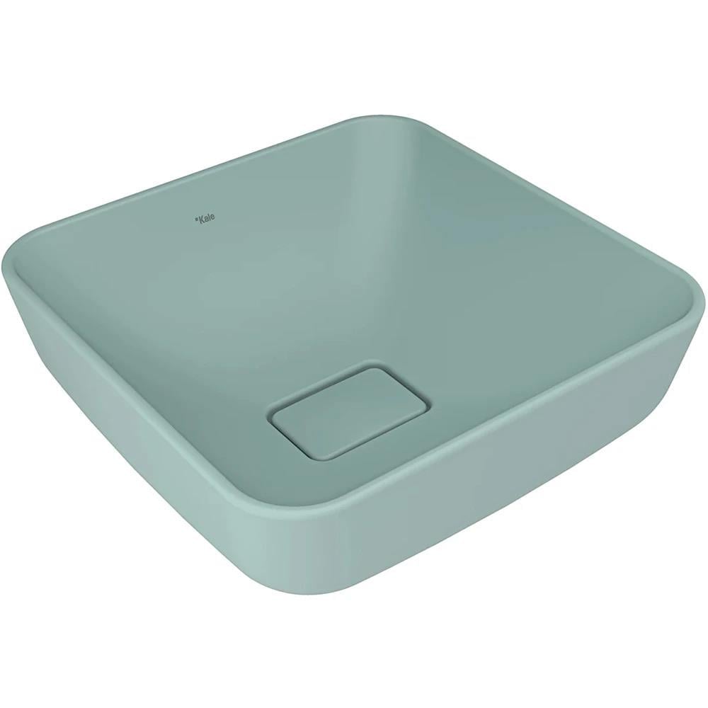Kale Zero 2.0 40x40 Cm Mat Adaçayı Yeşili Kare Çanak Lavabo