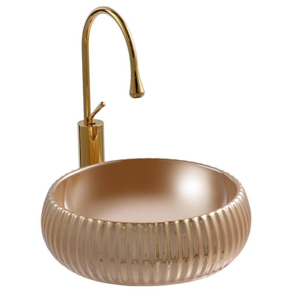 LENA Tezgah Üstü Lavabo Gold