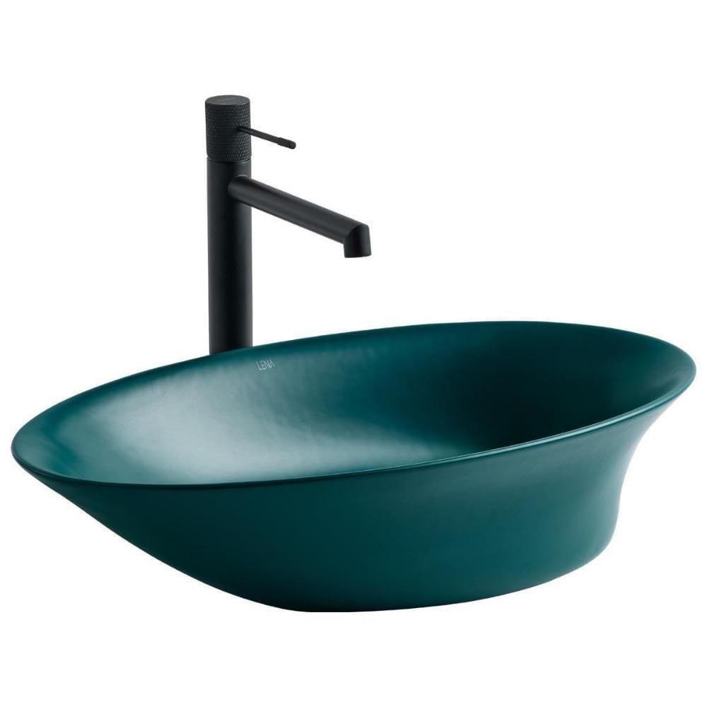 LENA Tezgah Üstü Lavabo Mat Yeşil