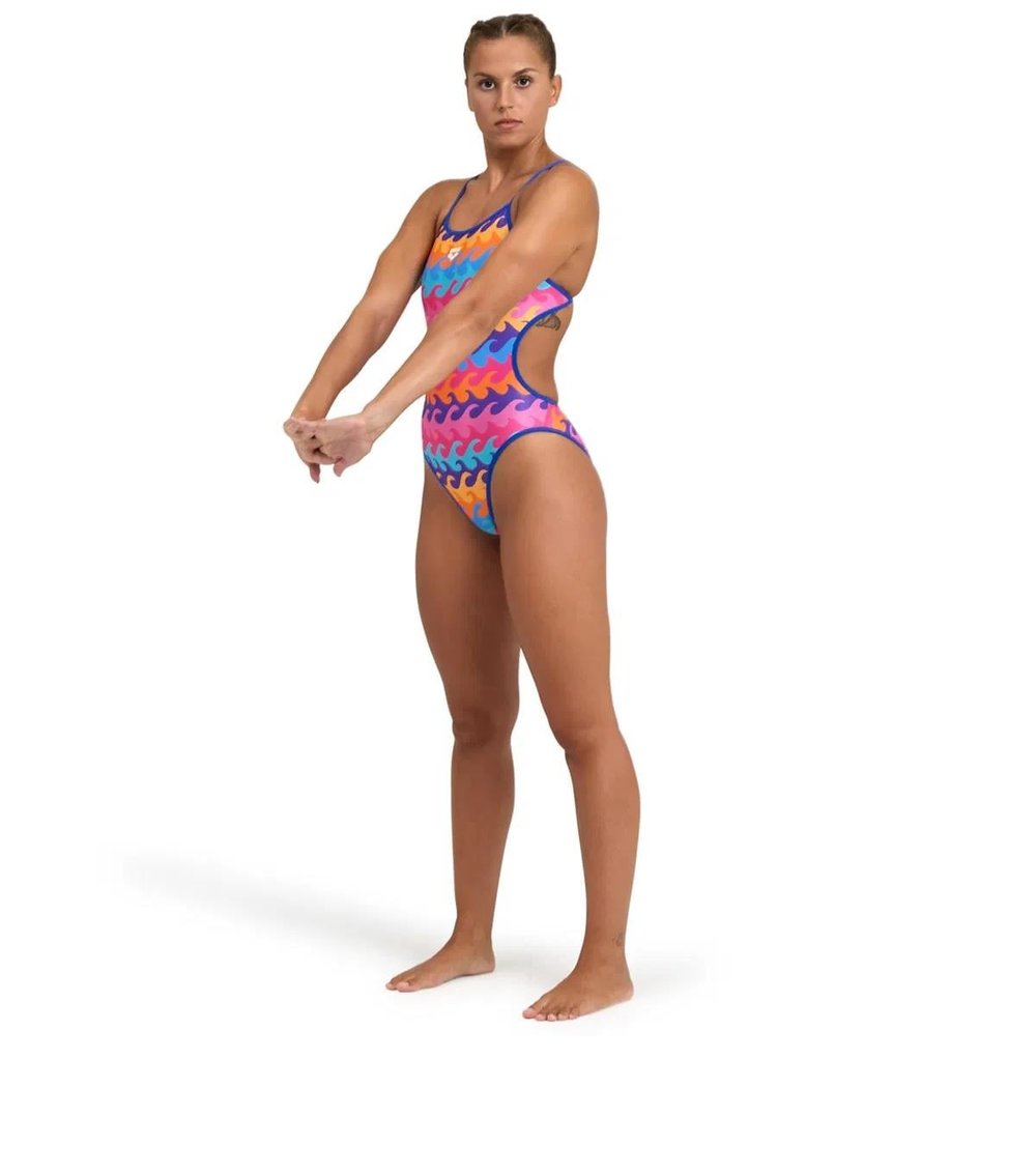 Arena Swimsuit Challenge Back Reversible Çift Taraflı Kadın Yüzücü Mayosu