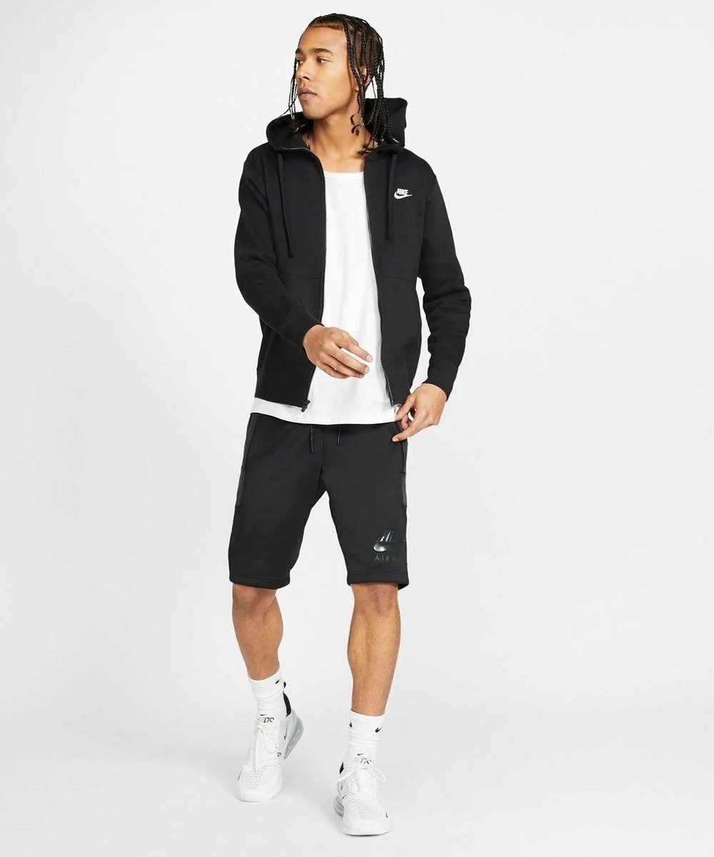 Nike Sportswear Club Hoodie Fz Bb Erkek Siyah Sweatshirt