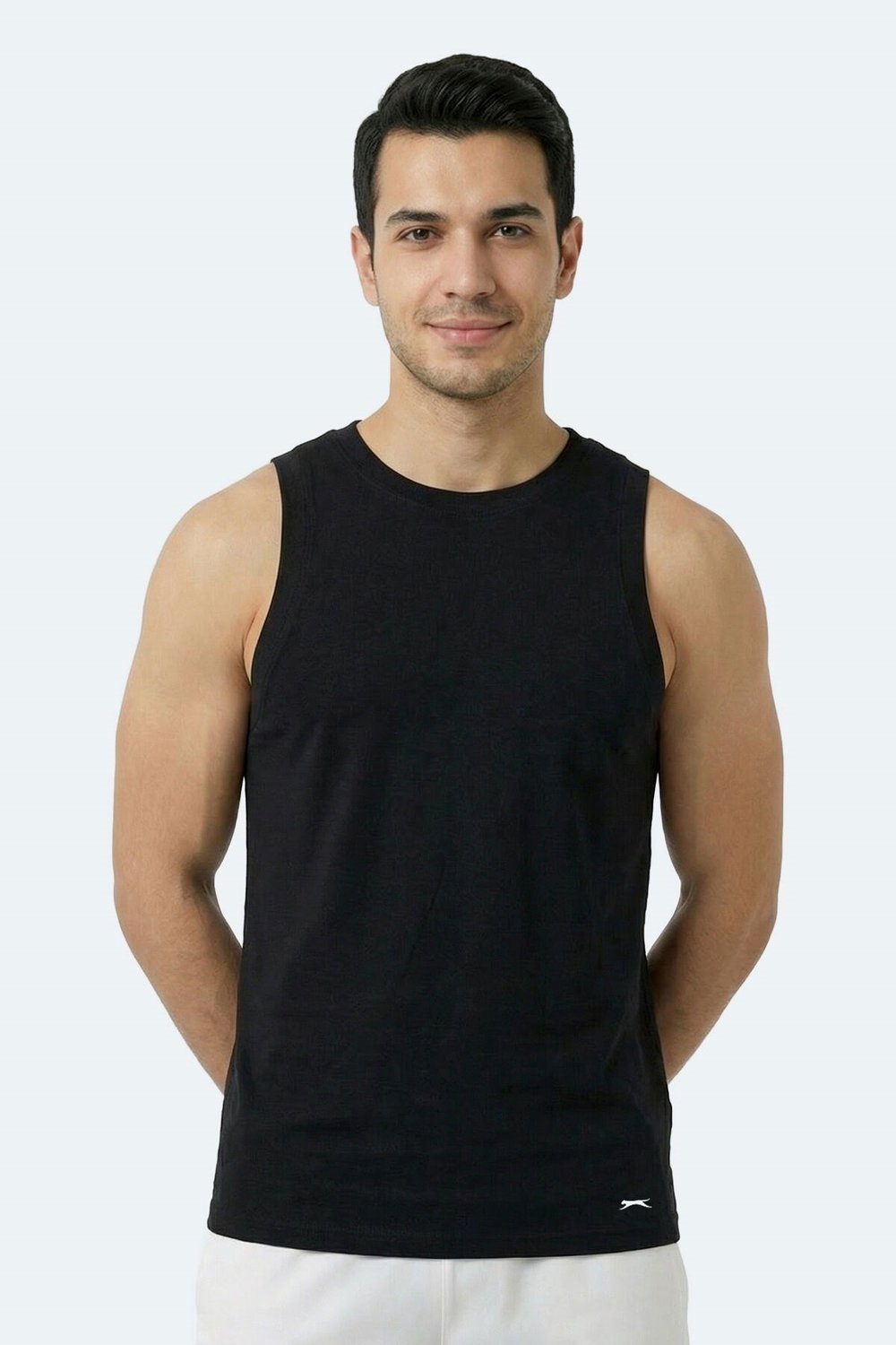 Slazenger KULAP Erkek Kolsuz Siyah Tişört