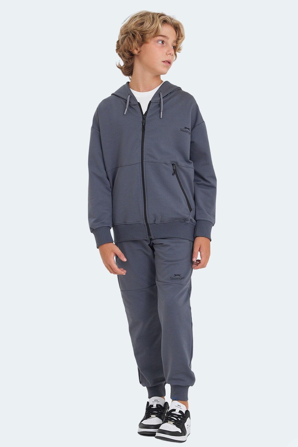 Slazenger LOCAL Unisex Çocuk Eşofman Takımı Koyu Gri