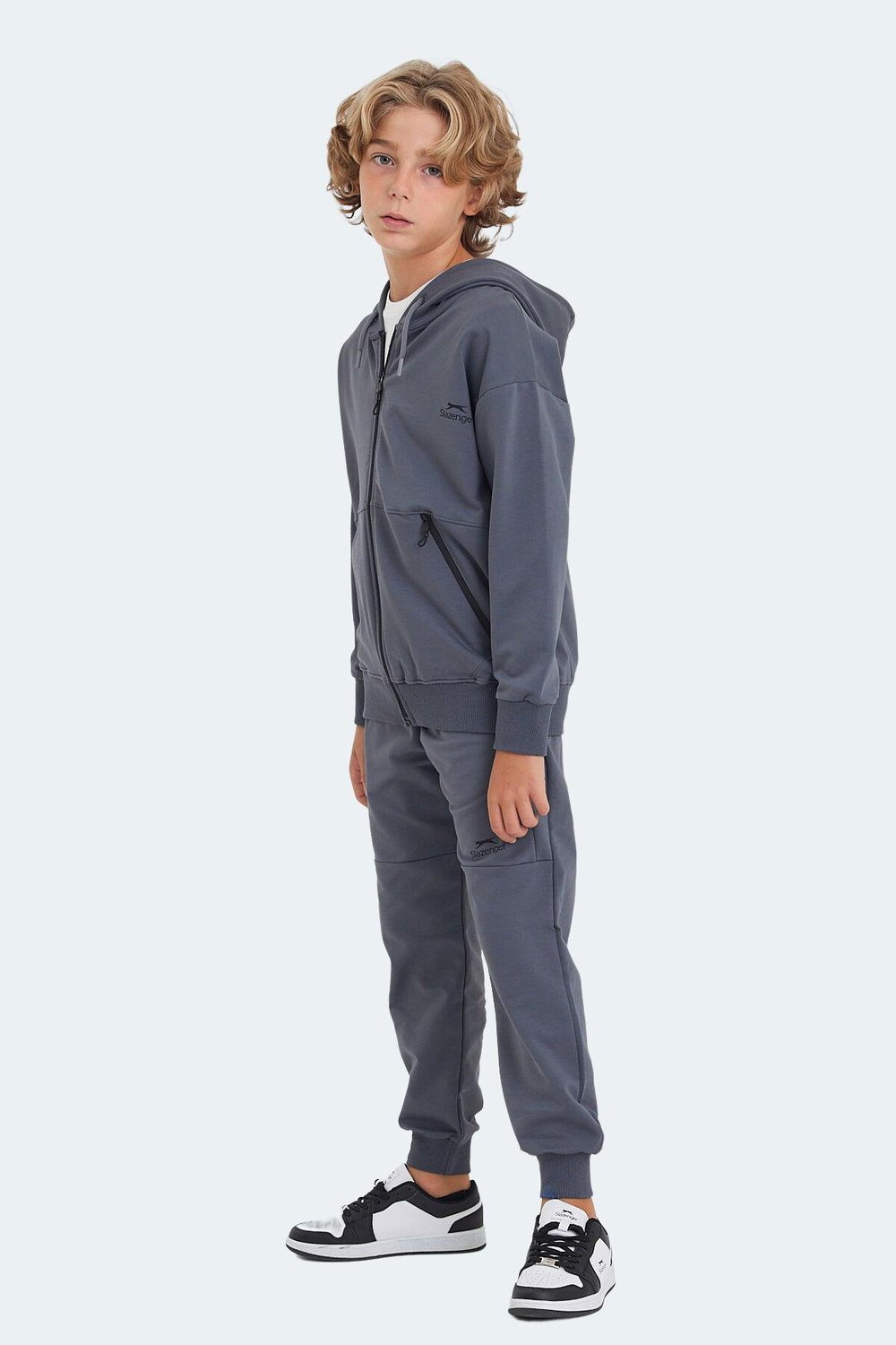 Slazenger LOCAL Unisex Çocuk Eşofman Takımı Koyu Gri