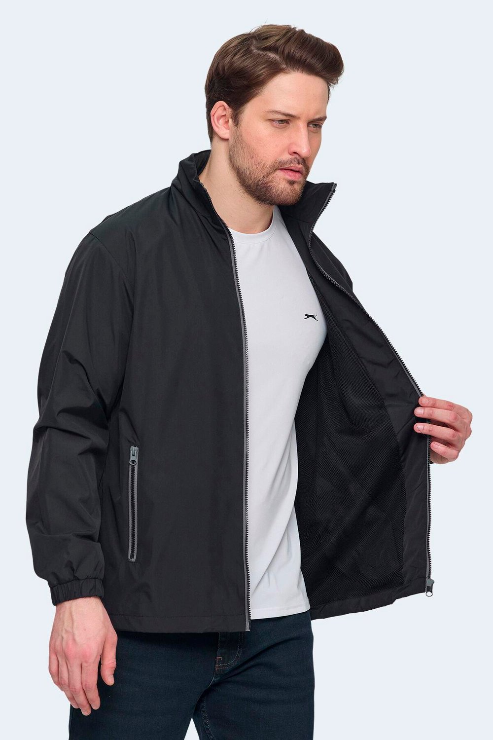 Slazenger RAREN Erkek Siyah Yağmurluk
