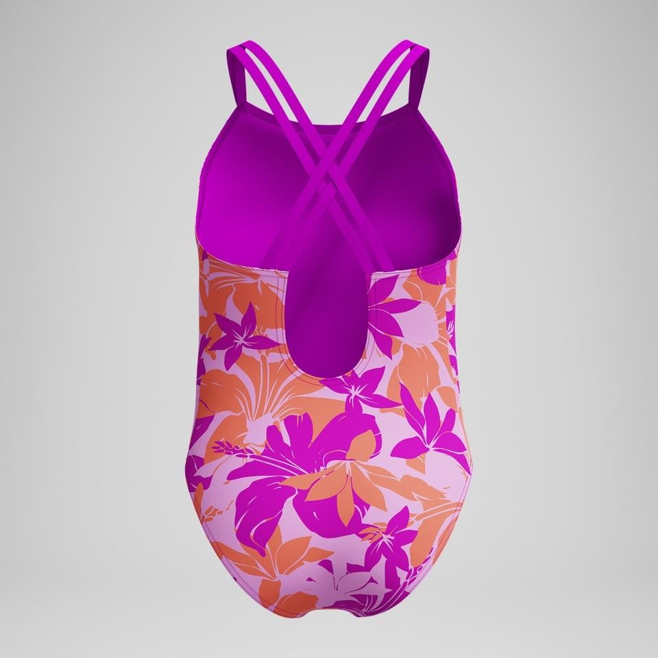 Speedo Baskılı Twinstrap Kız Çocuk Mayosu
