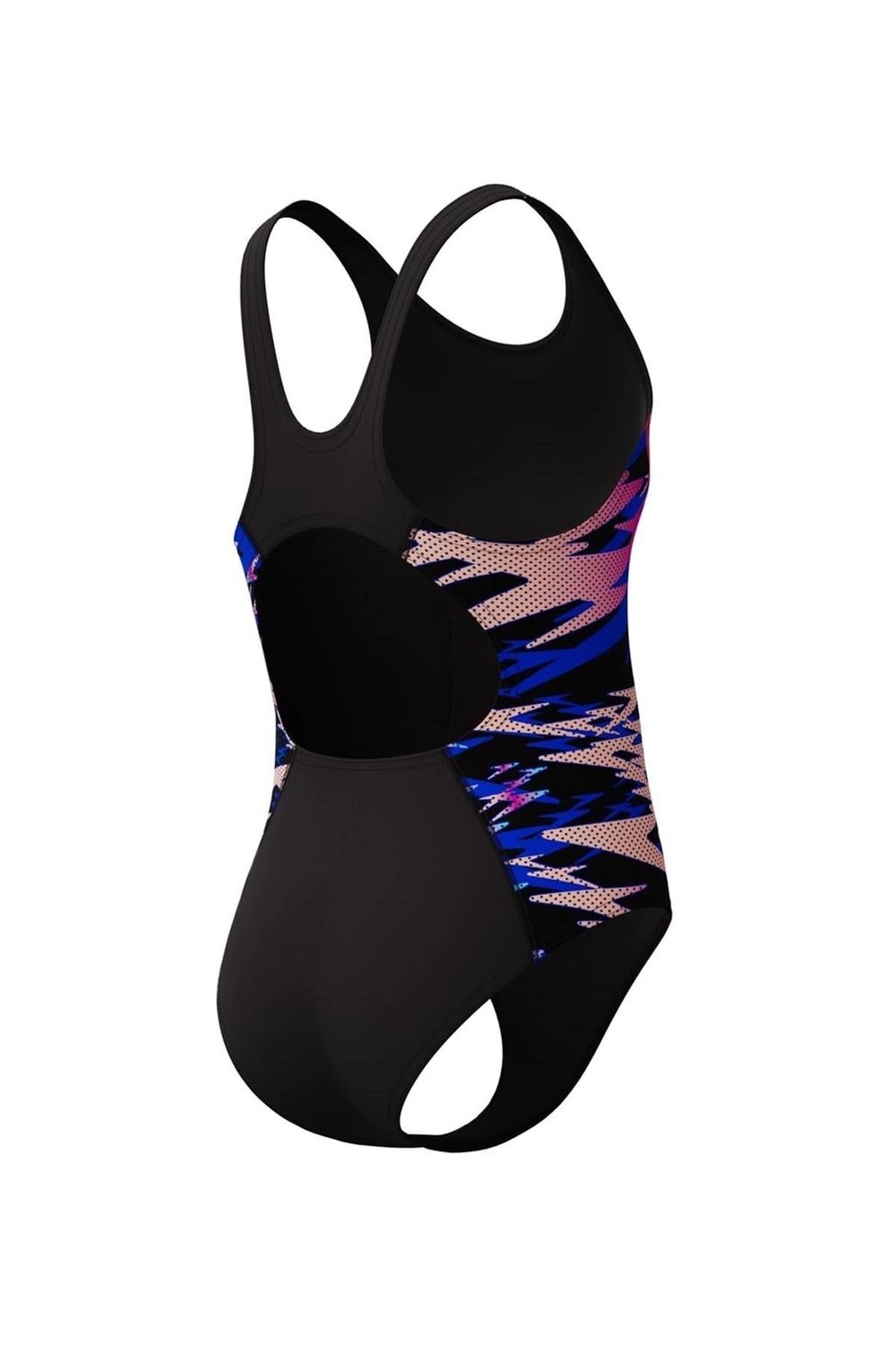 Speedo Girls Hyperboom Splice Muscleback Swimsuit Black/Pink Kız Çocuk Mayosu