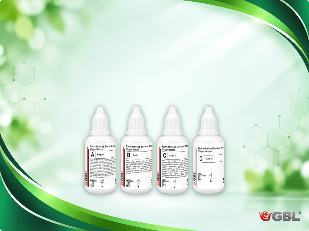Sperm Morfoloji Boyama Kiti; Kruger Metodu, 50 ml, 100 Test