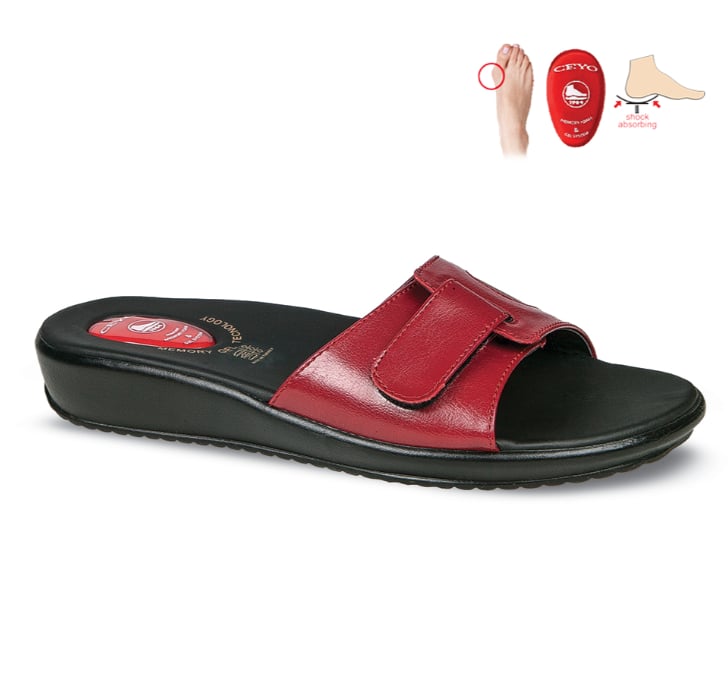 Ceyo 9200-12 Jelli Hallux-Valgus (Kemik Çıkıntısı) Destekli Kırmızı Kadın Terlik