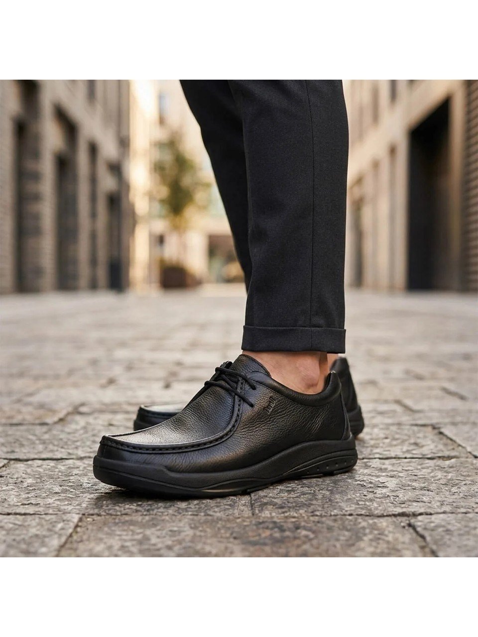 Forelli Bozca G Siyah Erkek Günlük Comfort Ortopedi Deri Casual Ayakkabı