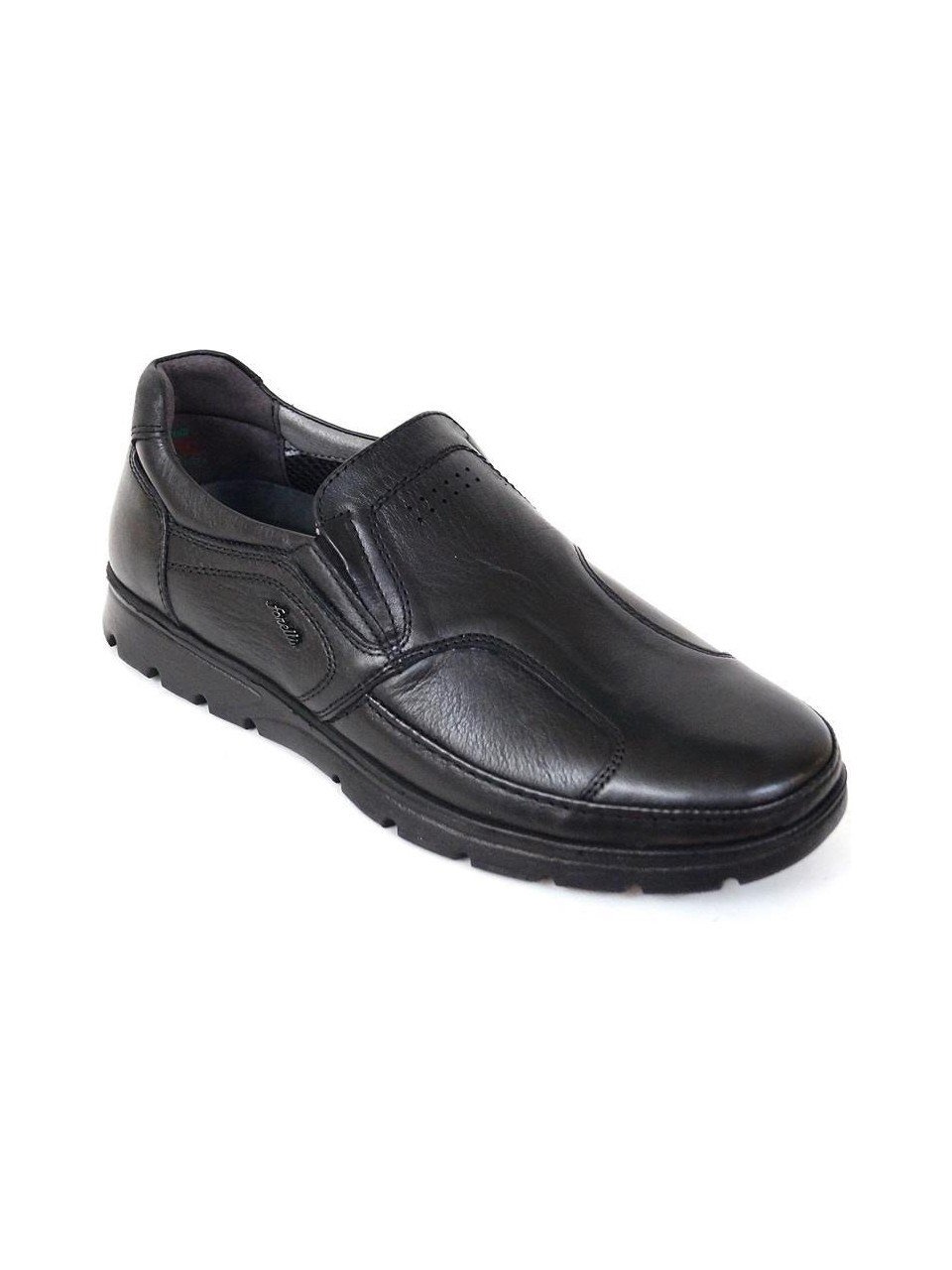Forelli Hoka 32606-H Siyah Erkek Günlük Comfort Deri Ortopedik Ayakkabı