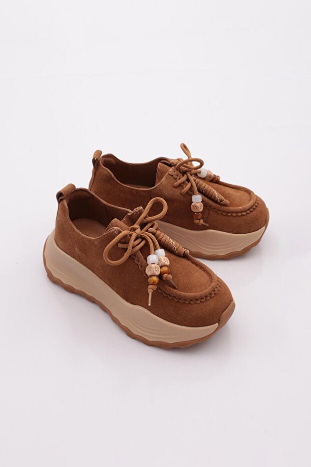 Guja 26K335 Camel Süet Kadın Sneaker