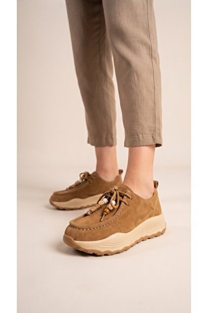 Guja 26K335 Camel Süet Kadın Sneaker