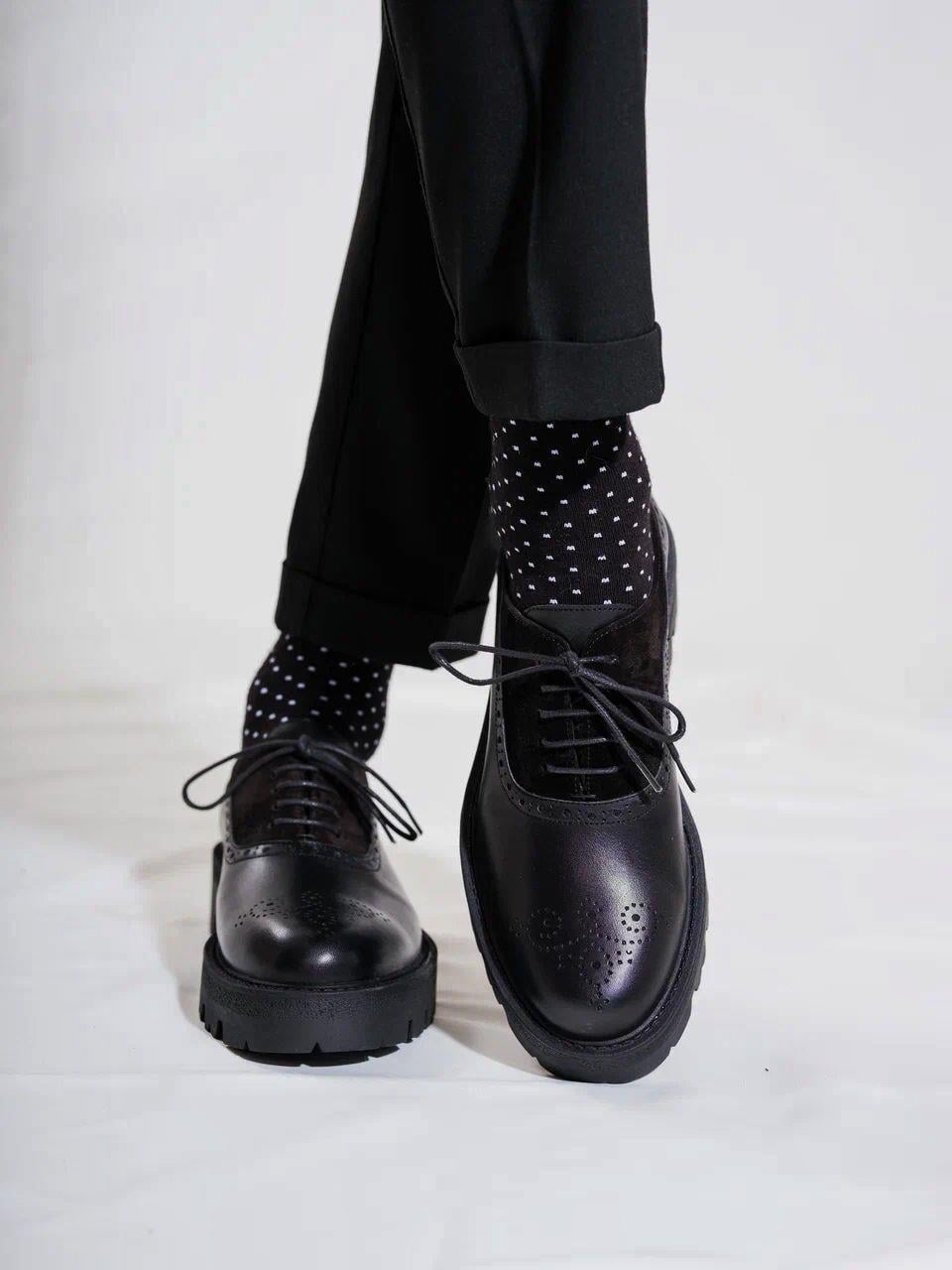 Tetri CL029 Edwin Model Gerçek Deri El Yapımı Erkek Siyah Casual Ayakkabı