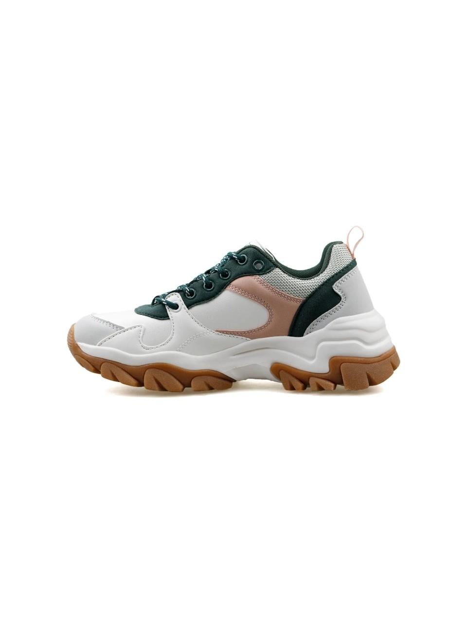 Us Polo Assn. Tracky 5FX 1019477352 Beyaz-Yeşil Kadın Günlük Sneaker
