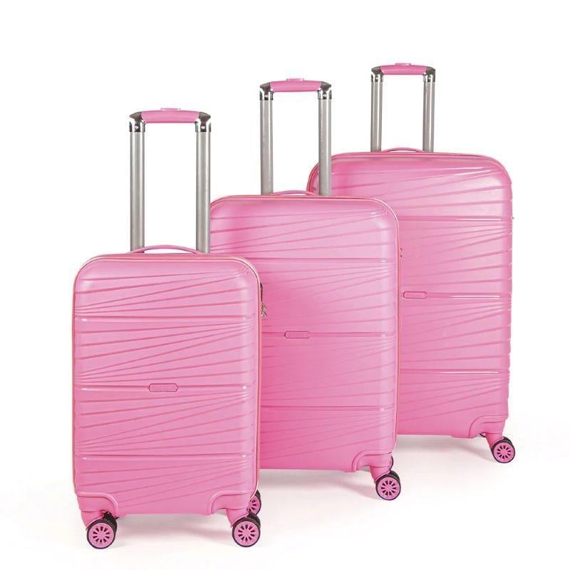 Laguna 3lü Kırılmaz Valiz Seti AÇIK PEMBE