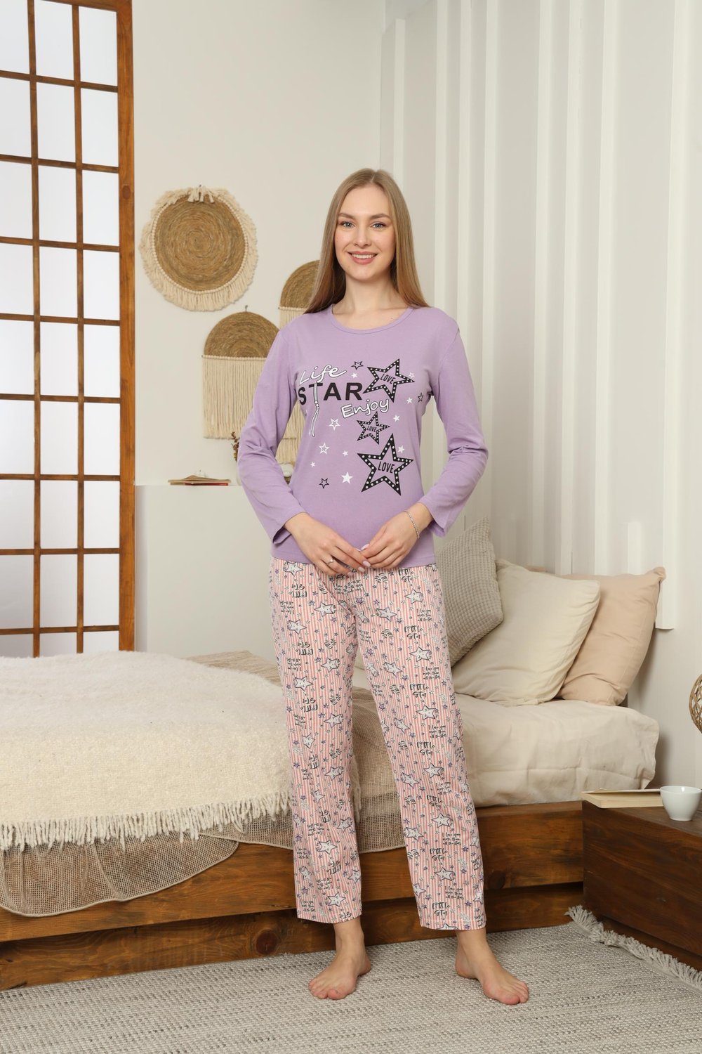 SÜPREM KISA KOL KADIN PIJAMA TAKIMI