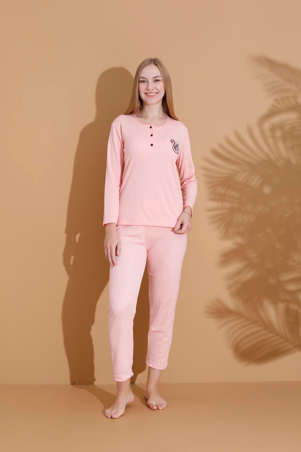 VİSKON RAPORLU İNTERLOK PIJAMA TAKIMI