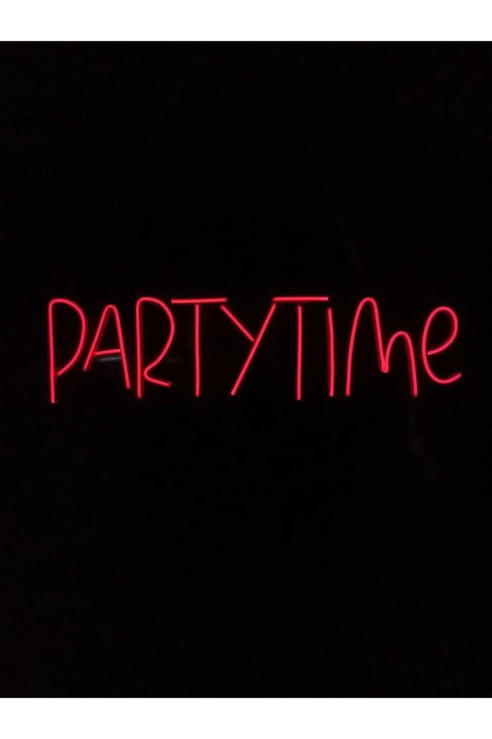 PARTY TIME Neon Tabela – Kırmızı LED Parti & Etkinlik Yazısı