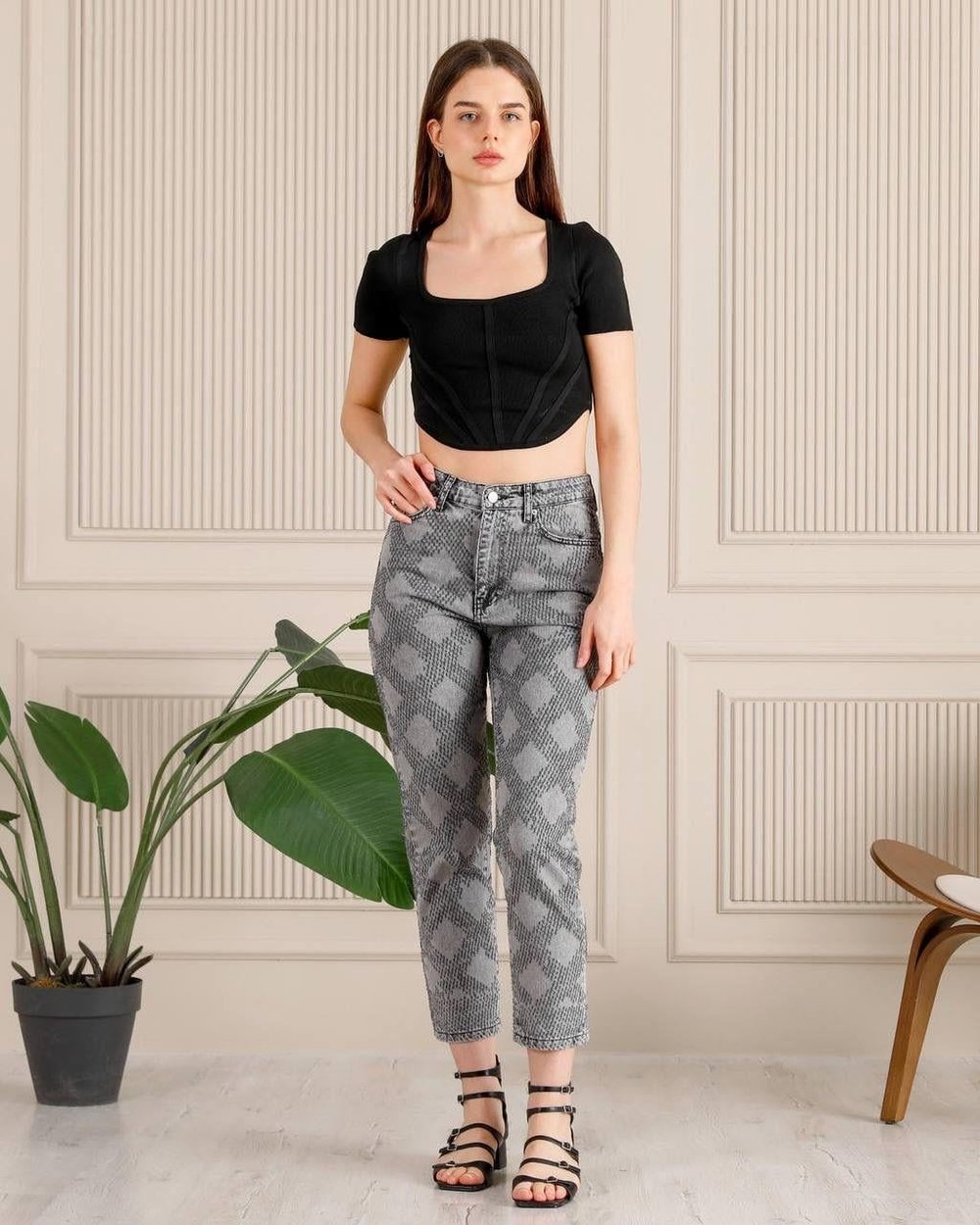PANTOLONDesenli Mom Jeans
