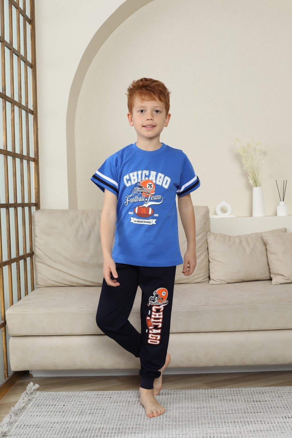 Chicago Desenli Yazlık Pijama Takımı