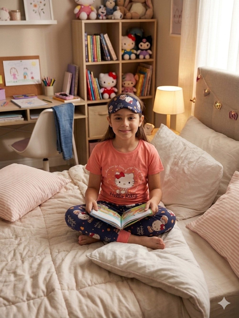 Hello Kitty Desenli Mevsimlik Pijama Takımı