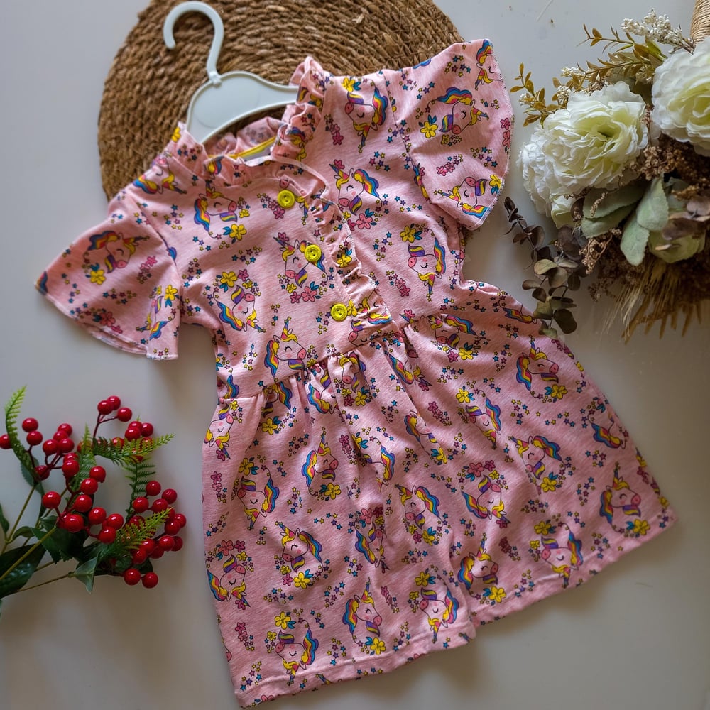 Unicorn Desenli Elbise