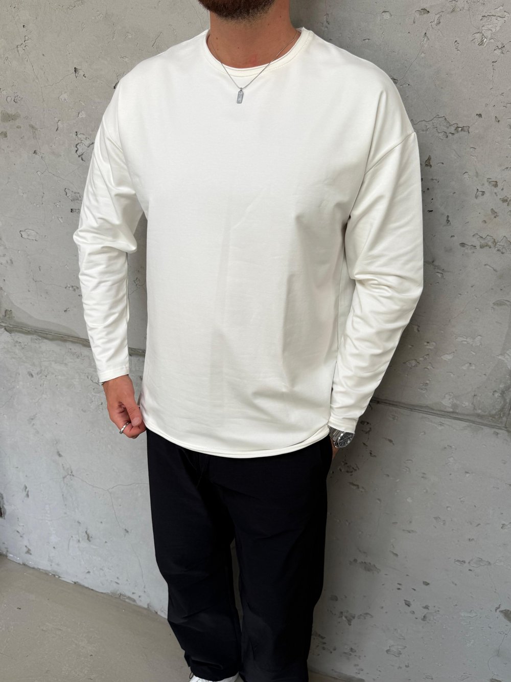 Ekru 2 İplik Sweatshirt