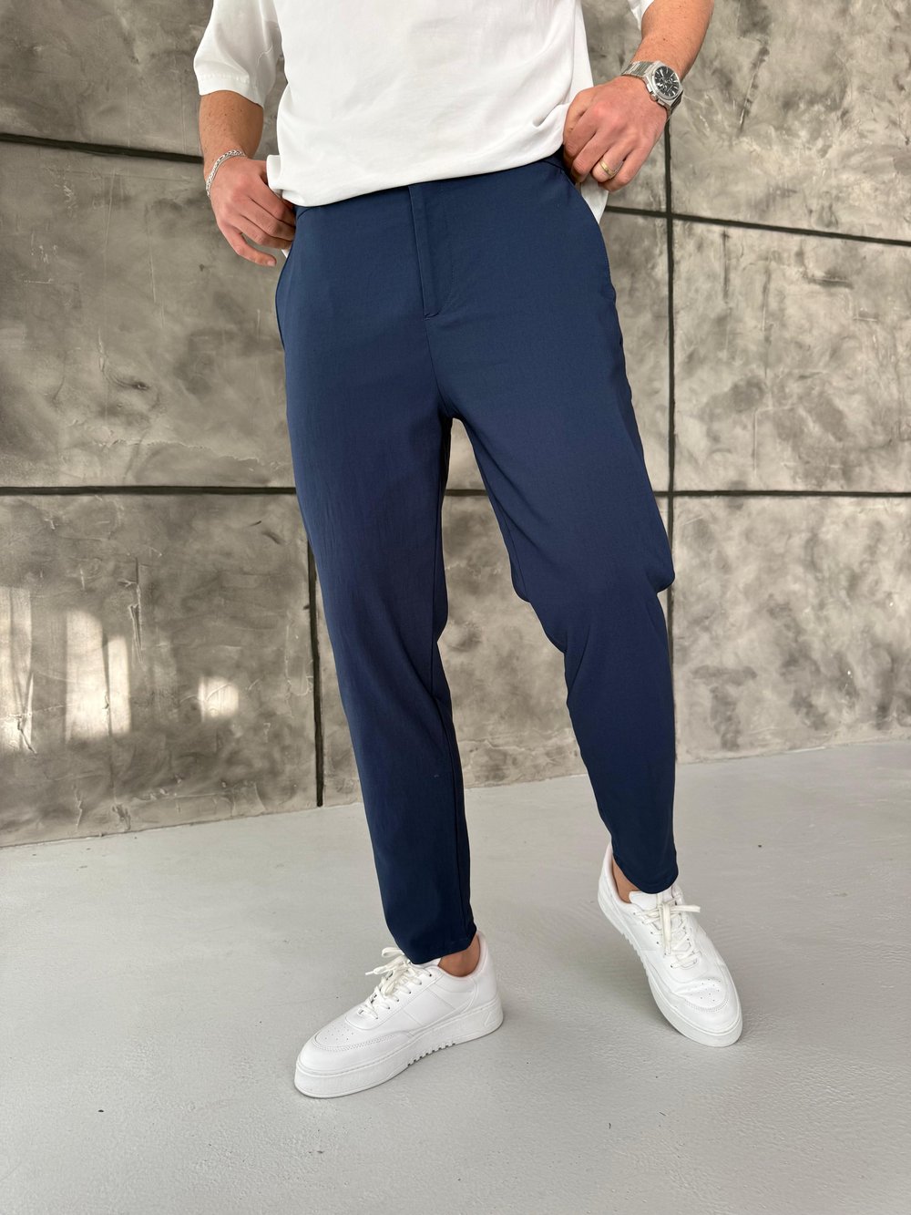 Full Likralı Jogger Kumaş Pantolon Lacivert