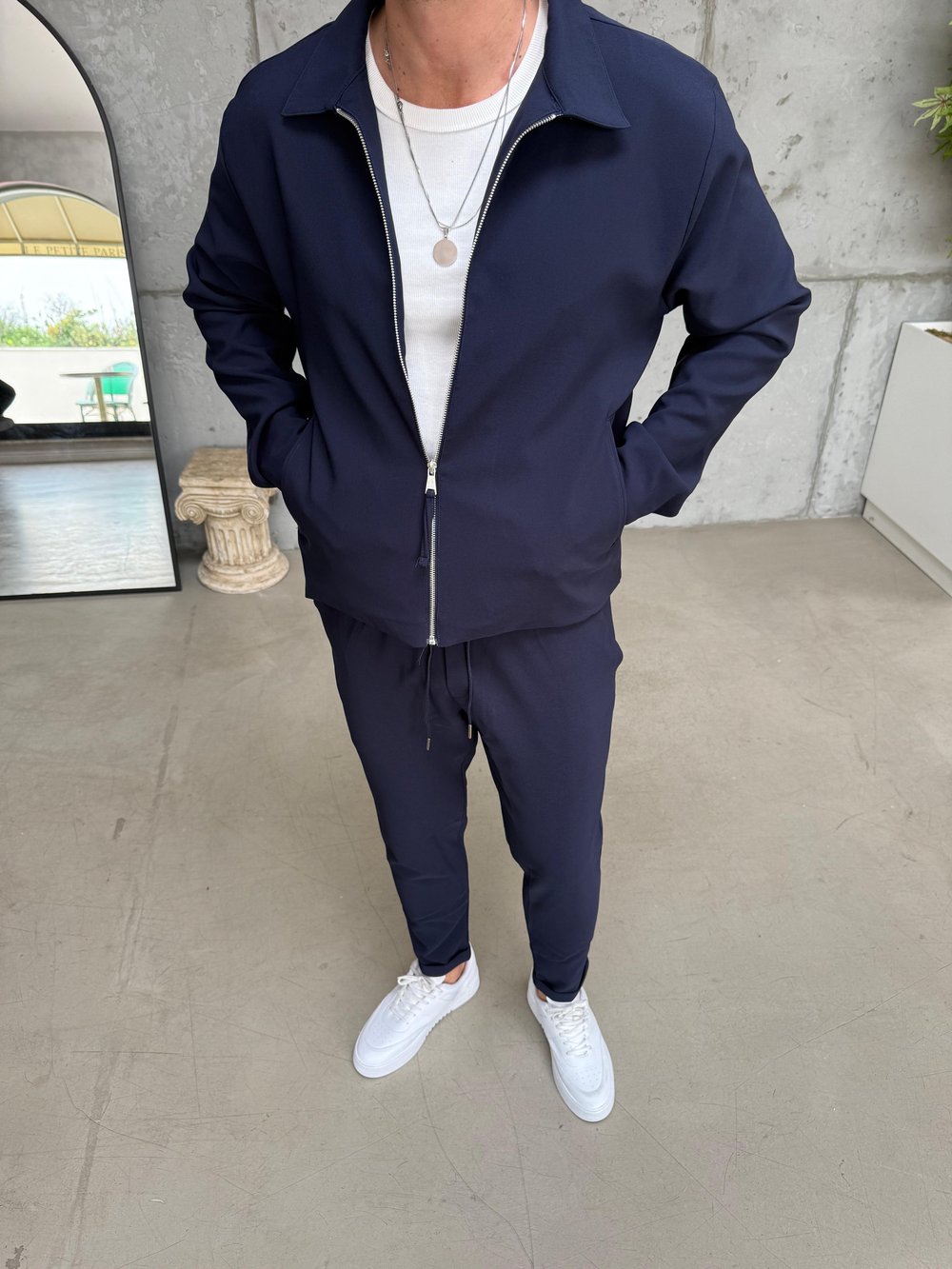 Lacivert Slimfit Duble Paça Takım