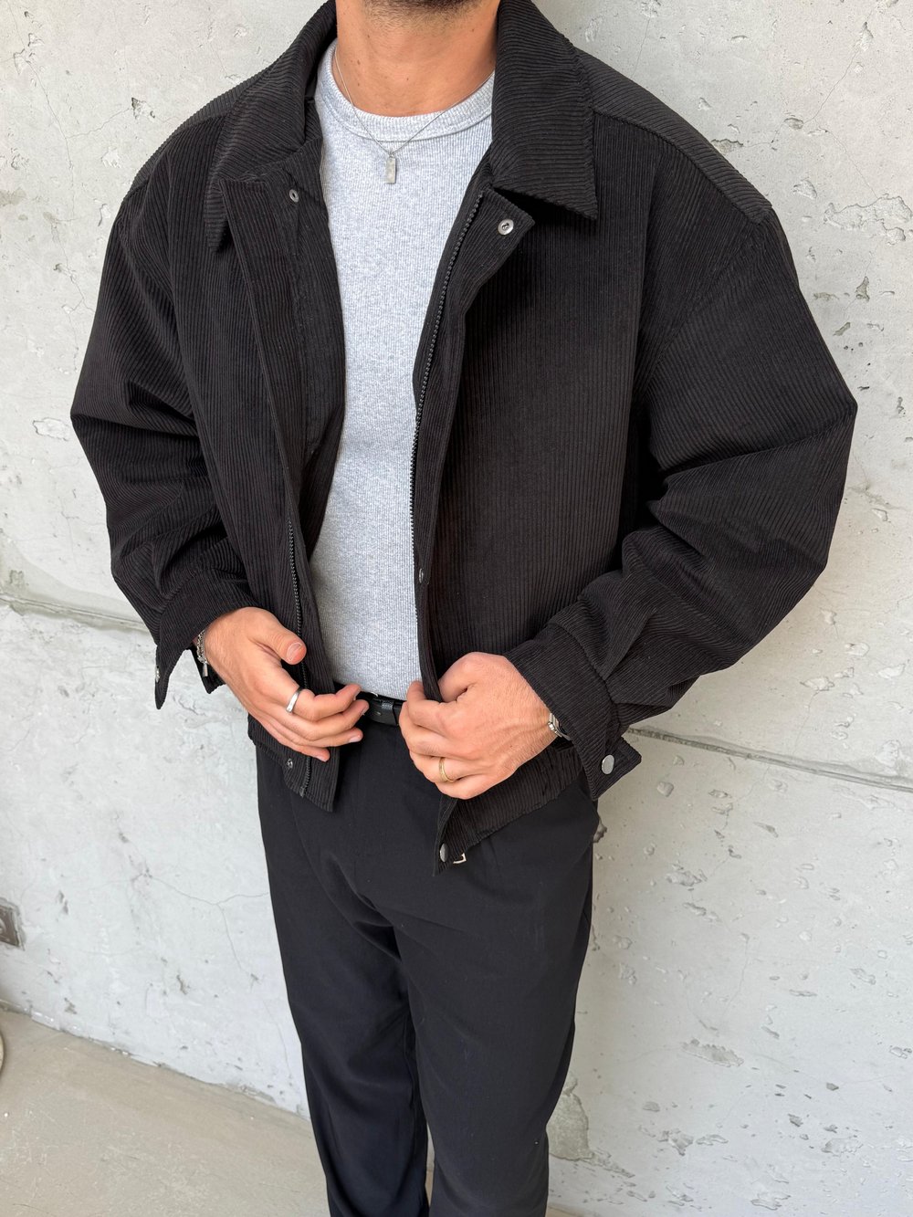 Siyah Kadife Bomber