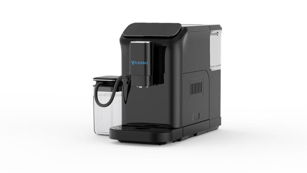 Yasomi Brewsta WS-D5 Çelik Kahve Öğütücülü, Süt Köpürtücülü, Dokunmatik Ekranlı Full Otomatik Espresso Makinesi (Siyah)