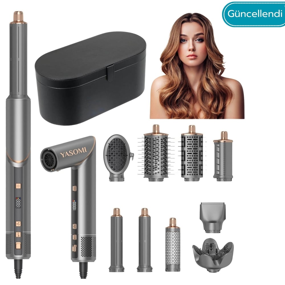 Yasomi Witero 9in1 Ultra Multi-Styler Dijital Ekran Sıcak-Soğuk Hava Saç Şekillendirme Cihazı