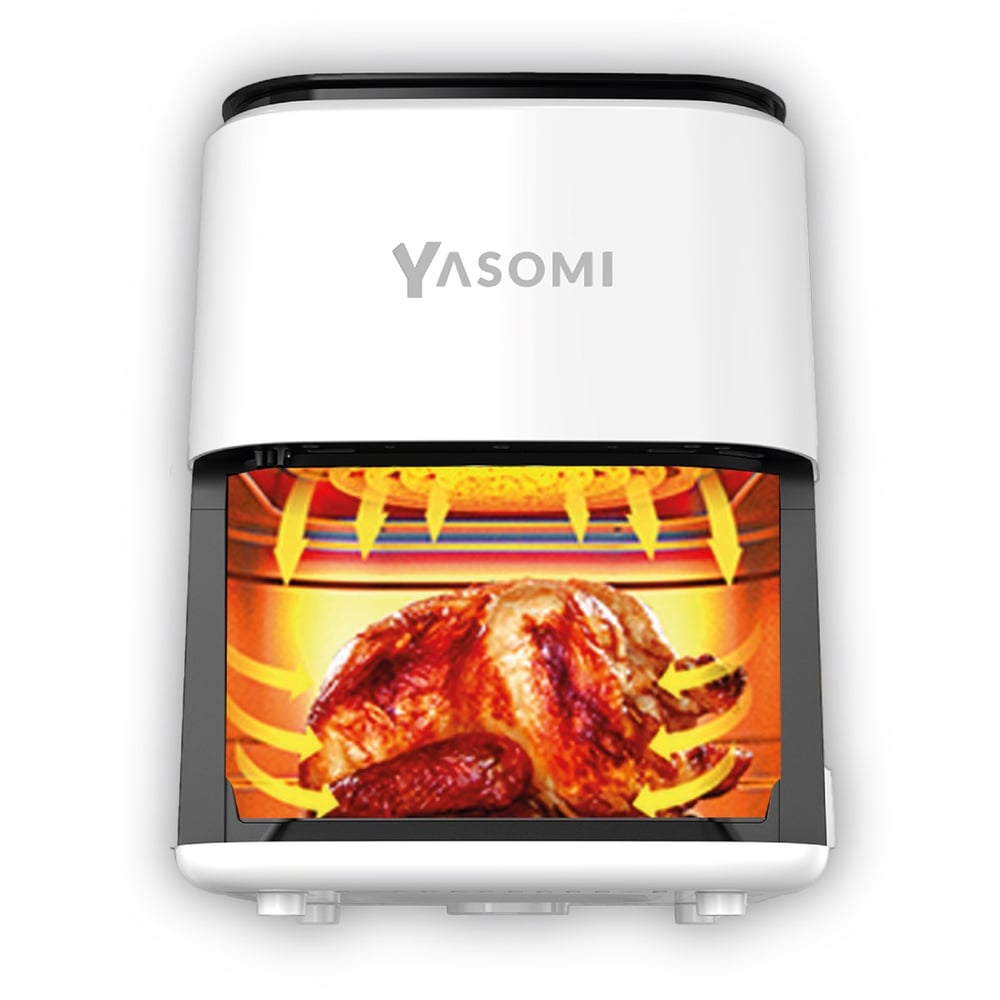 Yasomi Y35 Pro Beyaz 1350w 3,5 Litre Camlı Airfryer Fritöz ( Türkiye Garantili)