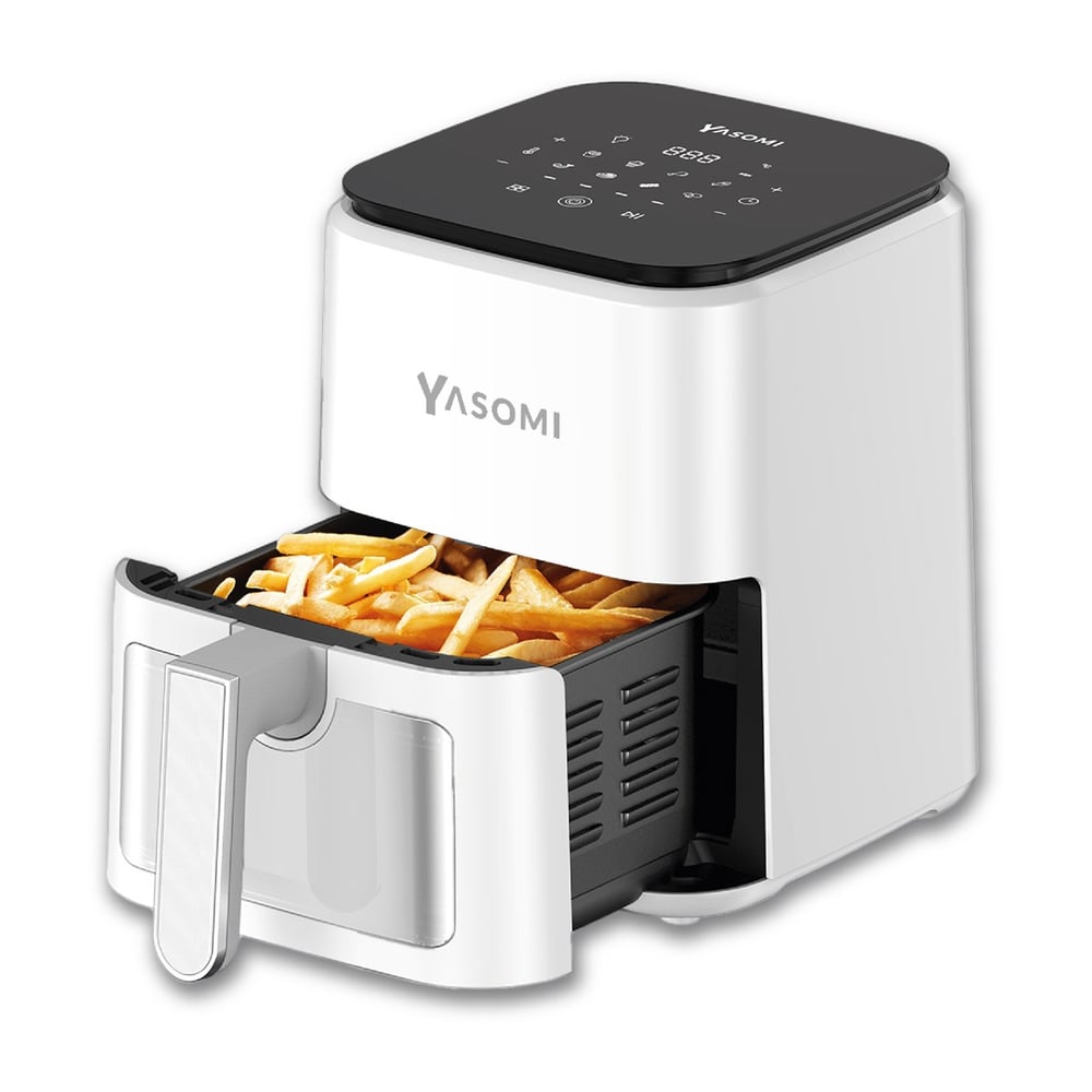 Yasomi Y35 Pro Beyaz 1350w 3,5 Litre Camlı Airfryer Fritöz ( Türkiye Garantili)