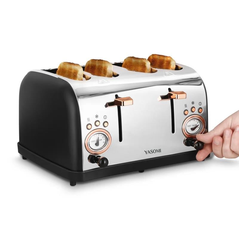  Yasomi YK-628T 4 Dilimli Geniş Yuvalı Ekmek Kızartma Makinesi