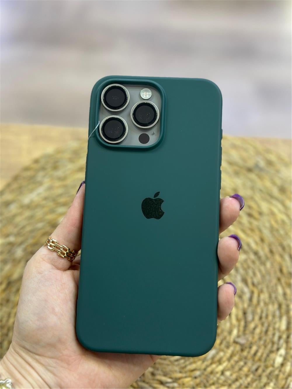 iPhone 15 Pro Max Kılıf - Logolu Lansman, İçi Kadife