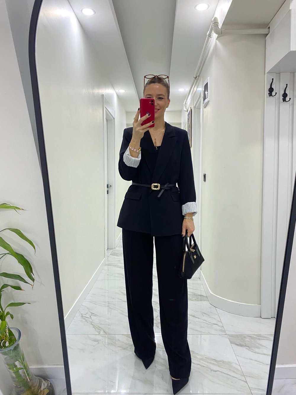 Premium Dört Mevsim Kumaş Astarlı Kol Detaylı Blazer Ceket 