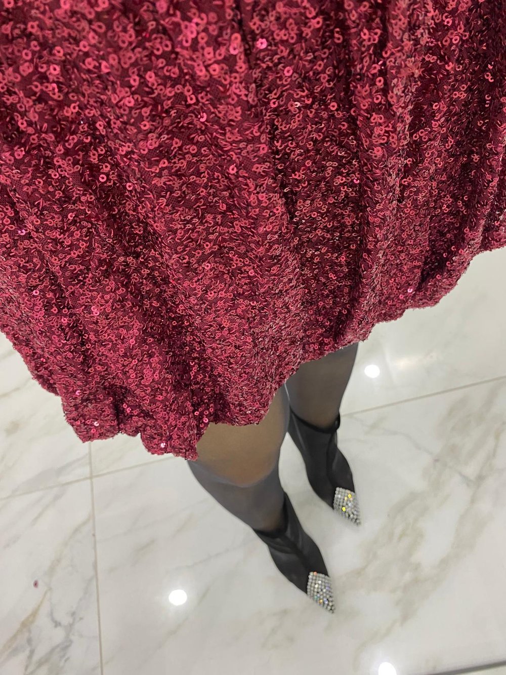 Premium Kalite Pul Payetli Balon Etek