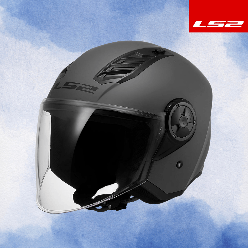 LS2 AIRFLOW 2 MAT TITANIUM KASK